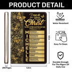 I Can Do All Things Through Christ Who Strengthens Me  | Personalized Leather Cover Notebook