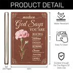 God Says You Are  | Personalized Leather Cover Notebook
