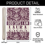 God Says I Am | Personalized Leather Cover Notebook