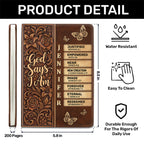 God Says I Am | Personalized Leather Cover Notebook
