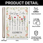 God Says I Am | Personalized Leather Cover Notebook