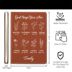 God Says You Are | Personalized Leather Cover Notebook