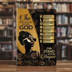 She Who Kneels Before God Can Stand Before Anyone | Personalized Leather Cover Notebook